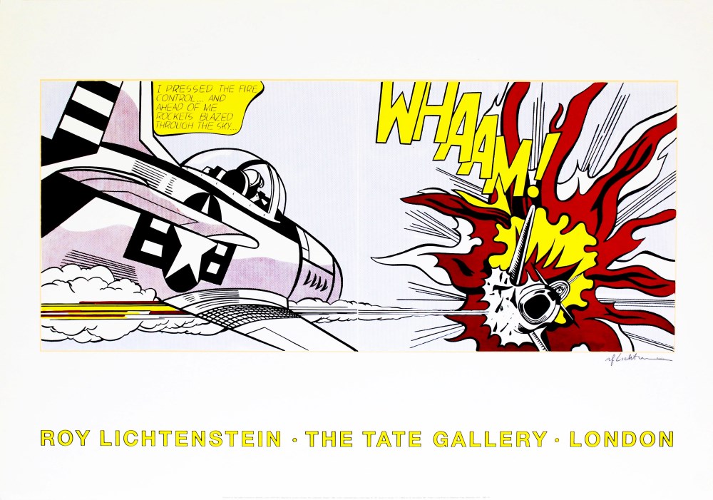 Lot #1490: ROY LICHTENSTEIN - Whaam! - Original color offset lithograph