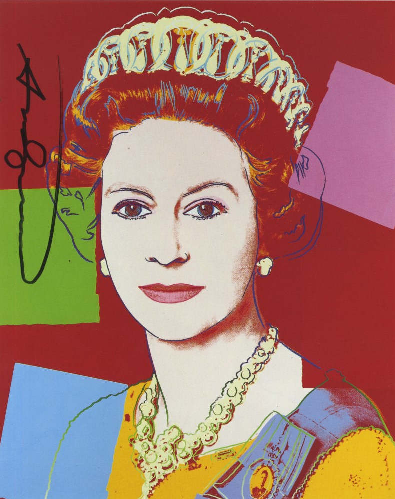 Lot #548: ANDY WARHOL - Queen Elizabeth II (#1) - Color offset lithograph