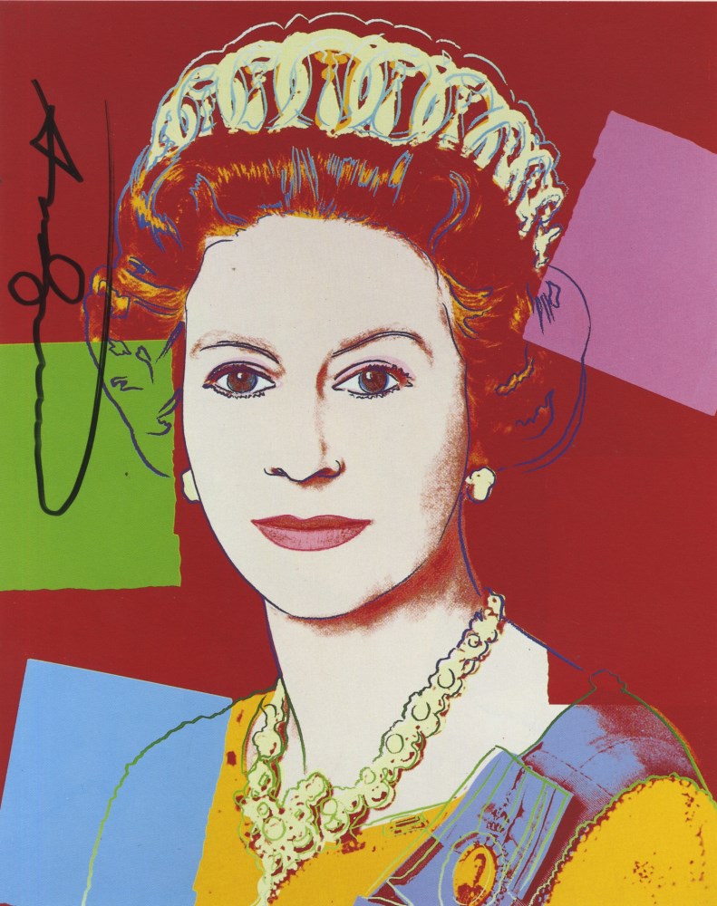 Lot #1285: ANDY WARHOL - Queen Elizabeth II (#1) - Color offset lithograph