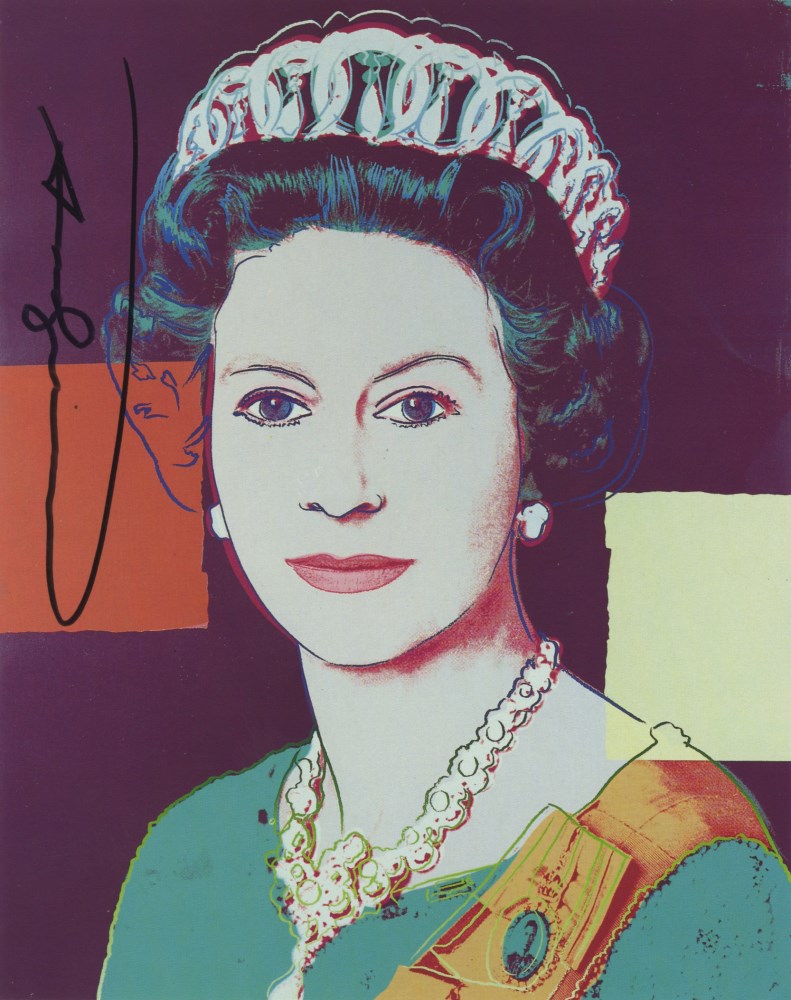 Lot #1283: ANDY WARHOL - Queen Elizabeth II (#2) - Color offset lithograph