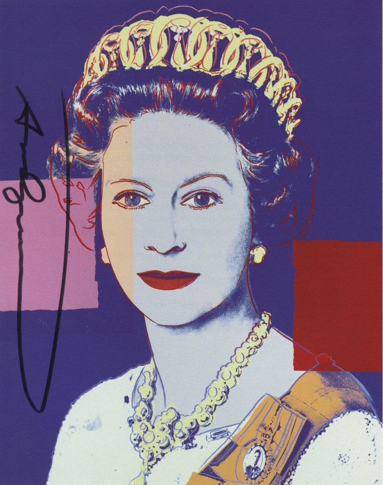 Lot #2016: ANDY WARHOL - Queen Elizabeth II (#4) - Color offset lithograph