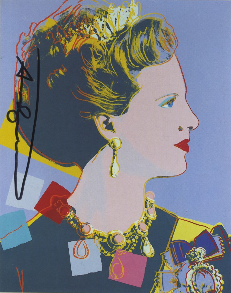Lot #1285: ANDY WARHOL - Queen Margrethe (#1) - Color offset lithograph