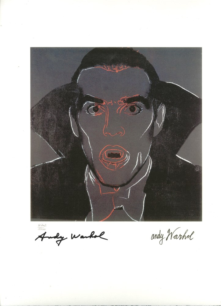 Lot #2027: ANDY WARHOL [d'aprs] - Dracula - Color lithograph