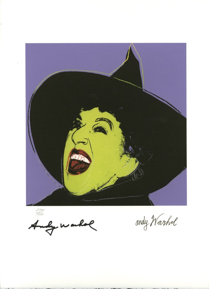 Lot #3134: ANDY WARHOL [d'aprs] - The Witch - Color lithograph