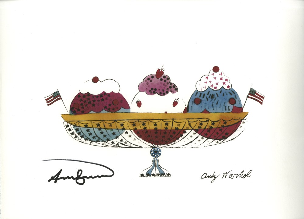 Lot #2276: ANDY WARHOL [d'aprs] - Ice Cream Sundae - Color lithograph
