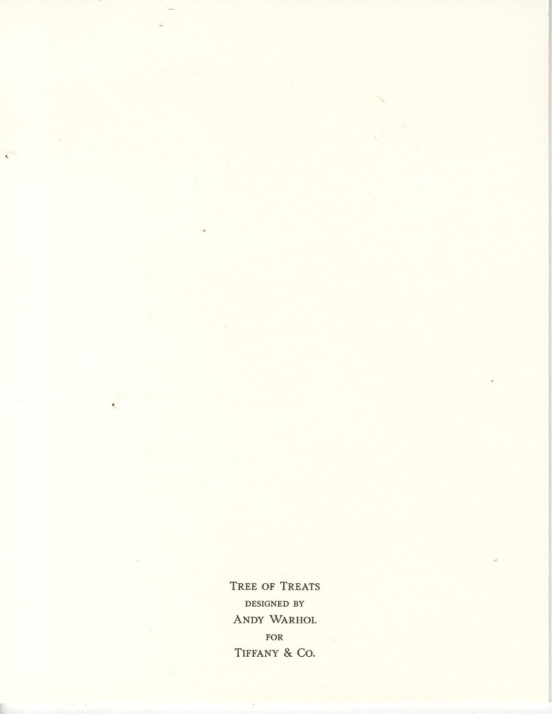 Lot #878: ANDY WARHOL - Christmas card: Tree of Treats - Original vintage color offset lithograph