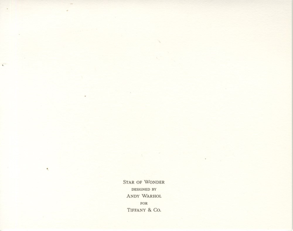 Lot #877: ANDY WARHOL - Christmas card: Star of Wonder - Original vintage color offset lithograph