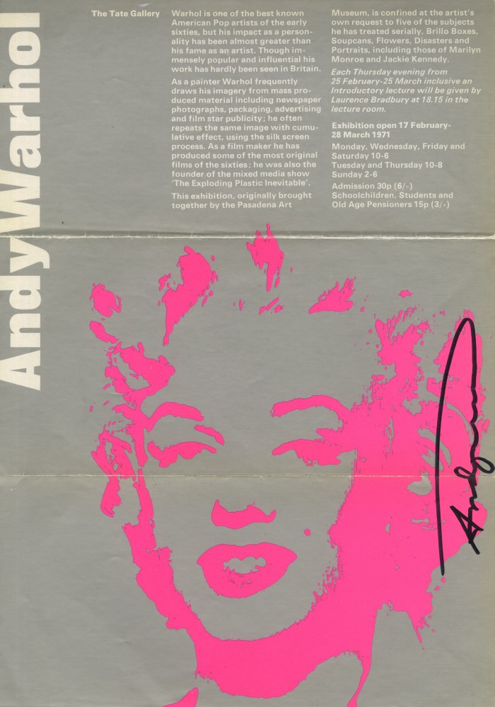 Lot #1267: ANDY WARHOL - Pink Marilyn - Original color silkscreen