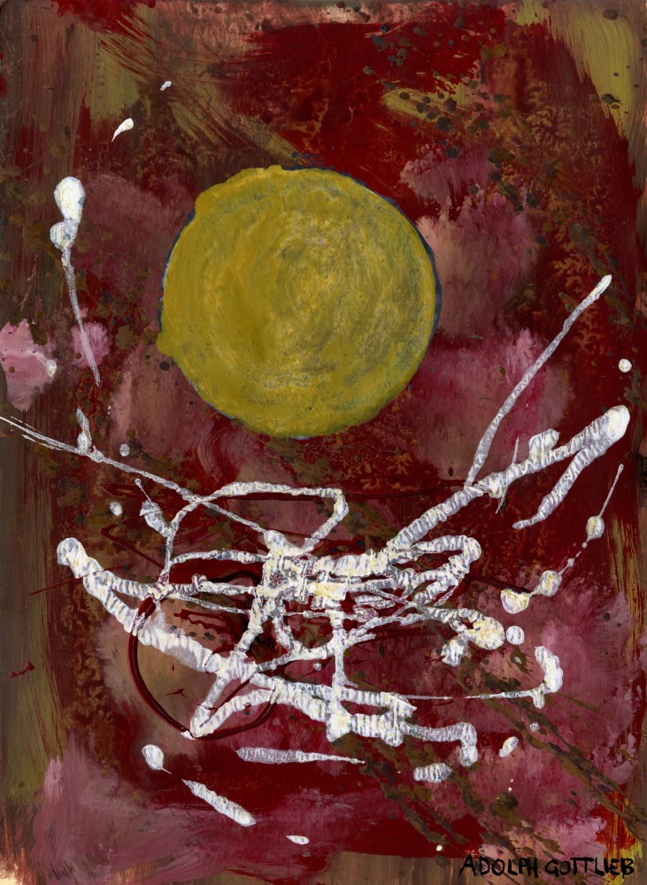 Lot #1460: ADOLPH GOTTLIEB [impute] - Untitled #1 - Acrylic on paper