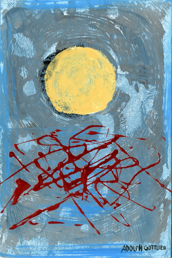 Lot #687: ADOLPH GOTTLIEB [impute] - Untitled #2 - Acrylic on board