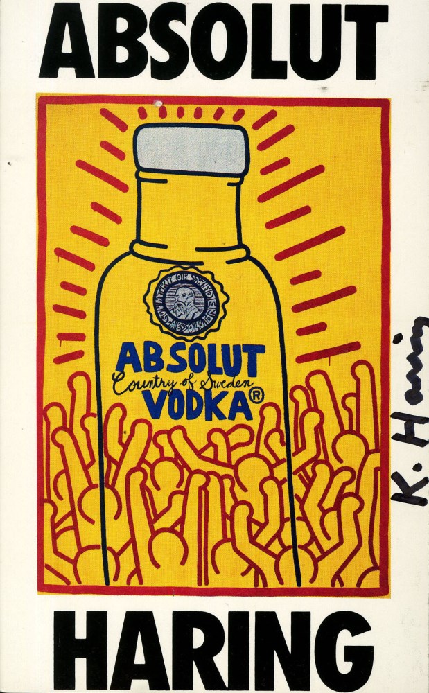 Lot #1514: KEITH HARING - Absolut Haring - Color offset lithograph