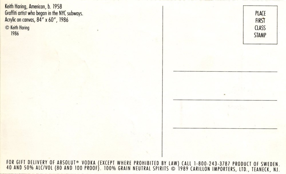 Lot #1672: KEITH HARING - Absolut Haring - Color offset lithograph