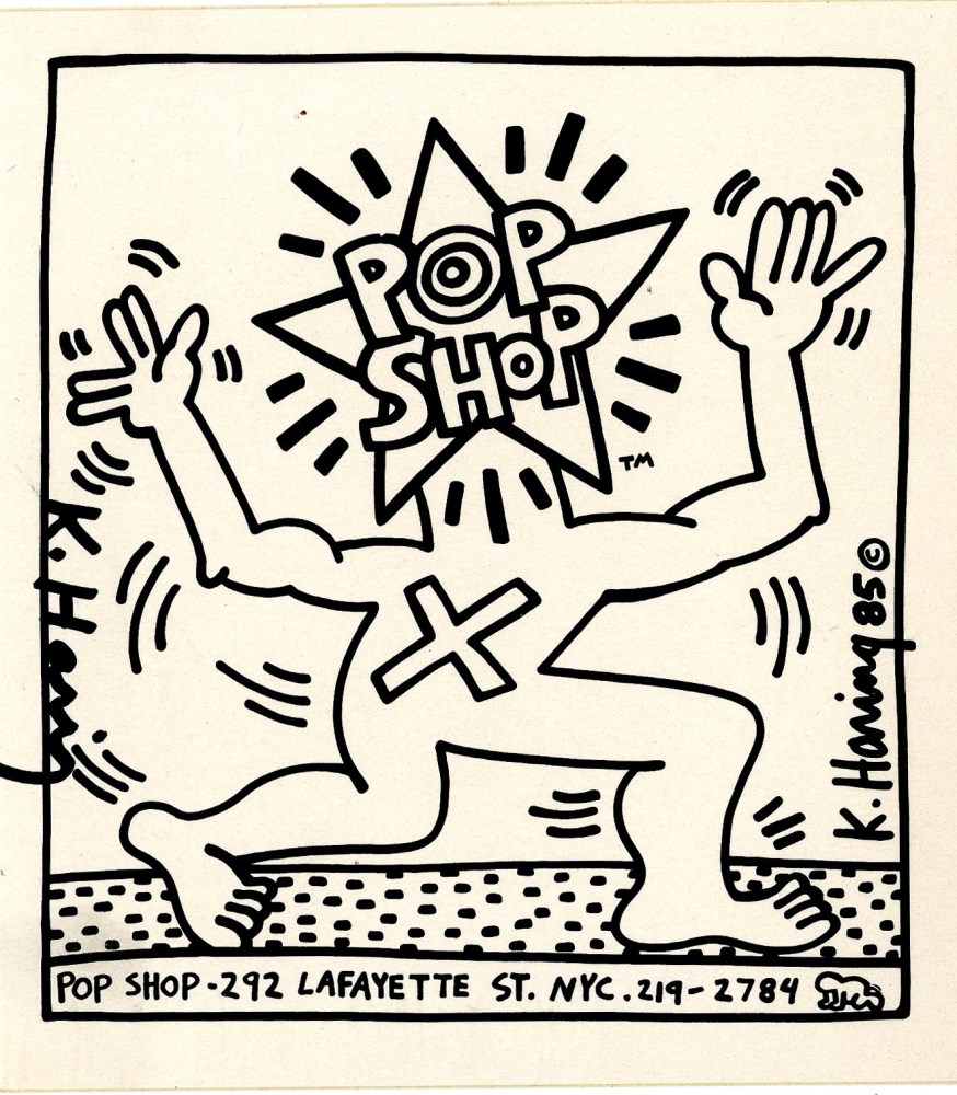 Lot #1995: KEITH HARING - Pop Shop Sticker - Offset lithograph