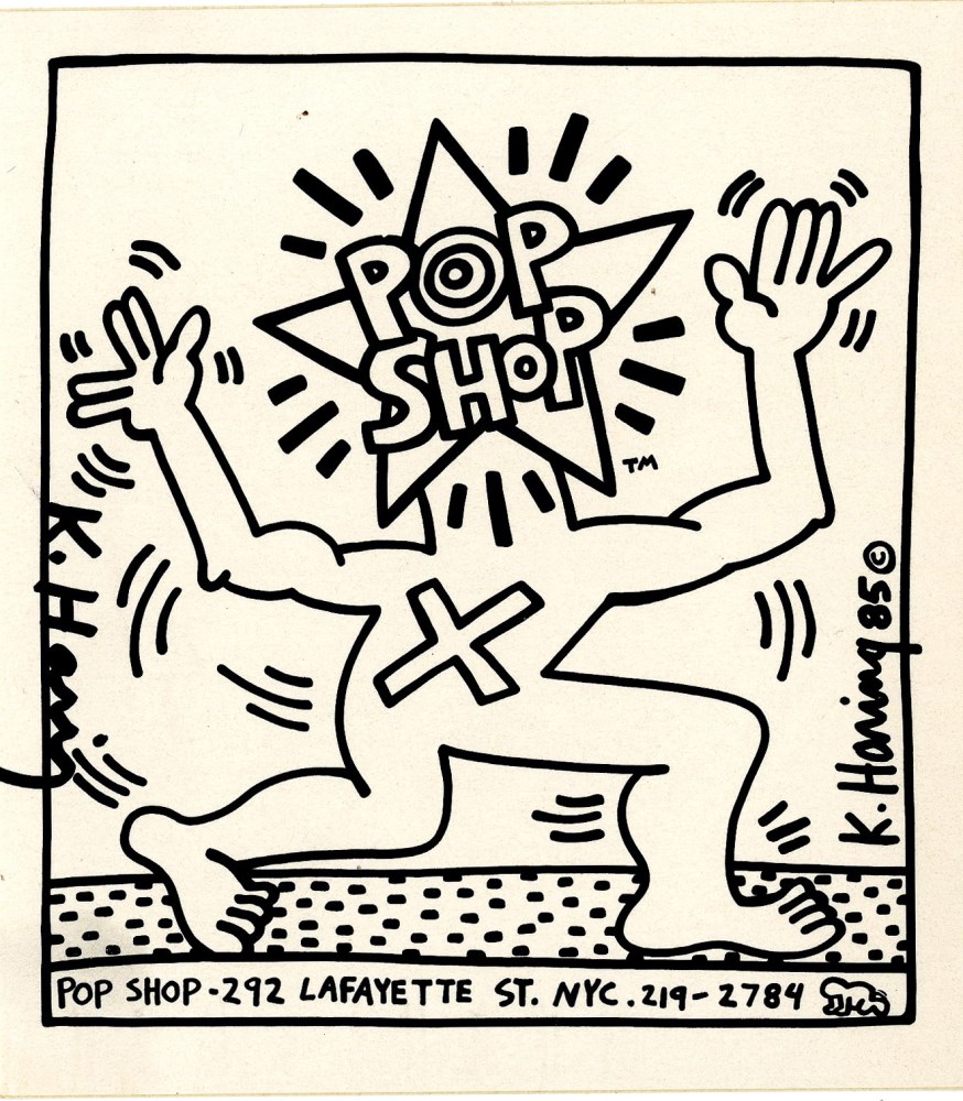 Lot #1273: KEITH HARING - Pop Shop Sticker - Offset lithograph