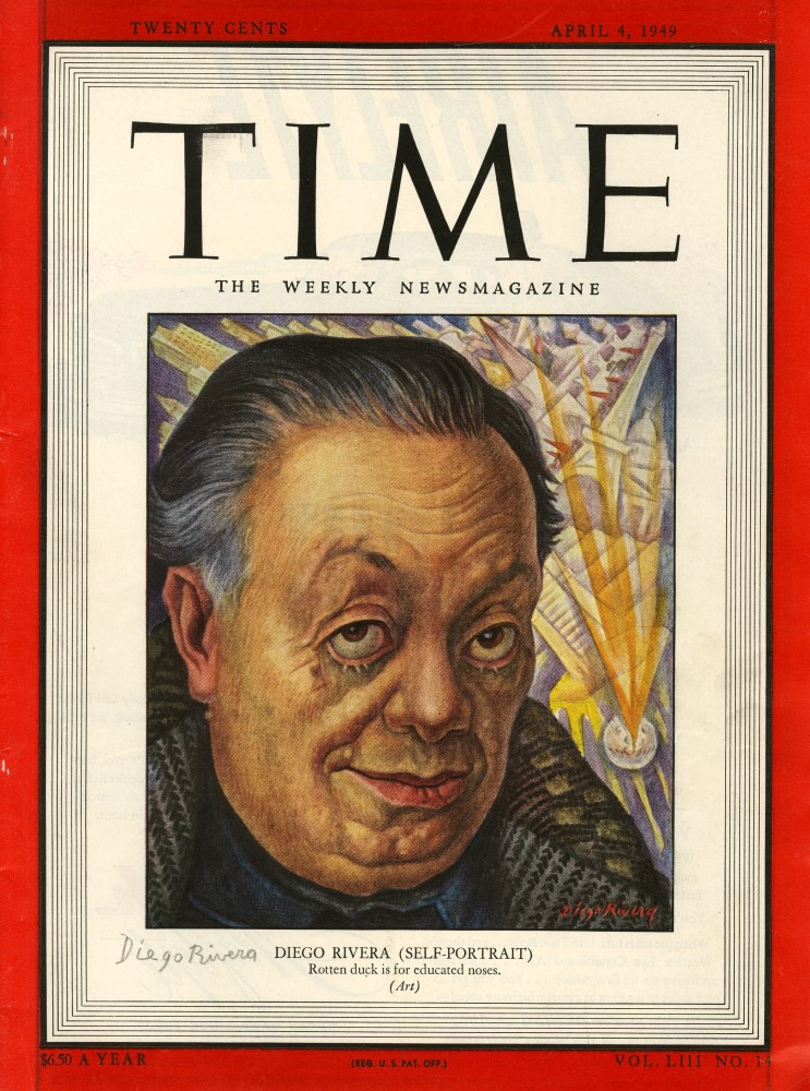 Lot #1332: DIEGO RIVERA - Self-portrait - Color offset lithograph