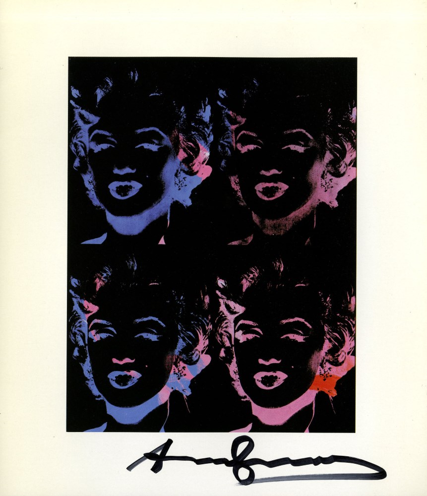 Lot #218: ANDY WARHOL - Four Multicolored Marilyns #1 - Color offset lithograph