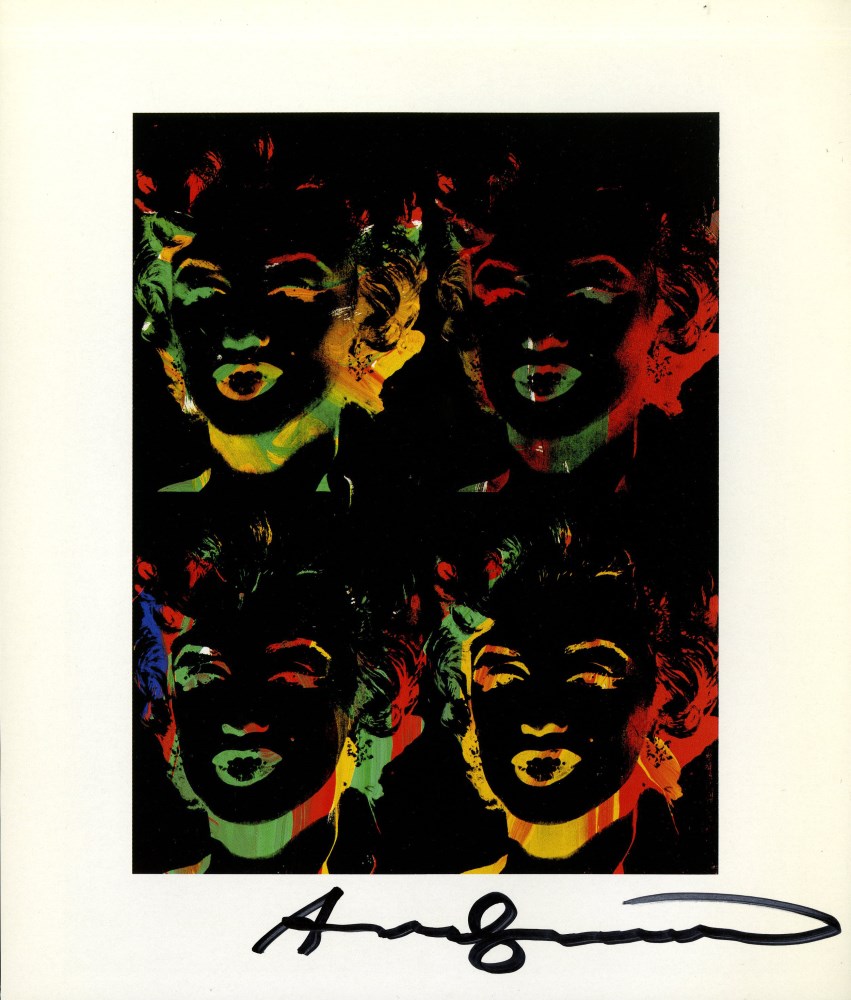 Lot #988: ANDY WARHOL - Four Multicolored Marilyns #3 - Color offset lithograph
