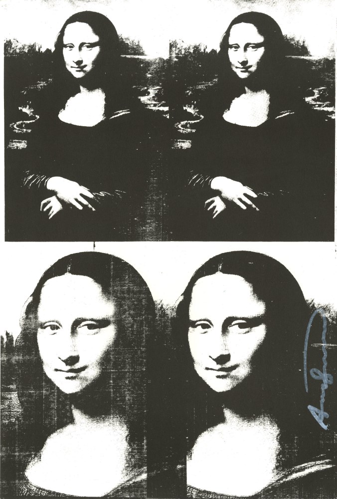 Lot #1155: ANDY WARHOL - Mona Lisa - Original letterpress print