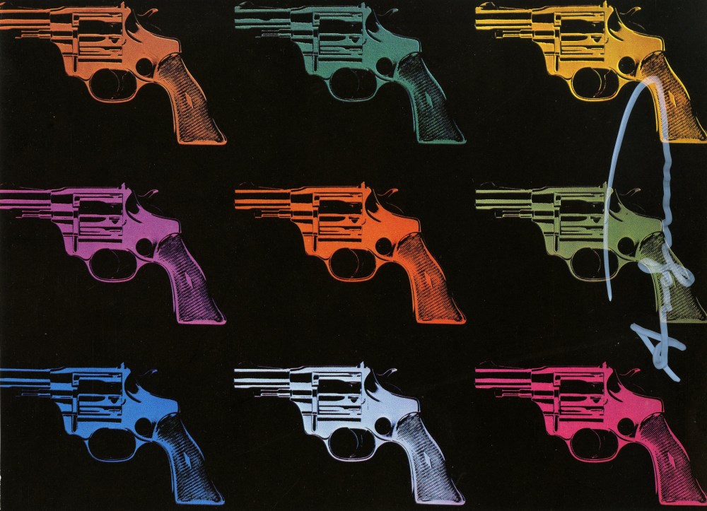 Lot #1744: ANDY WARHOL - Guns #01 - Color offset lithograph