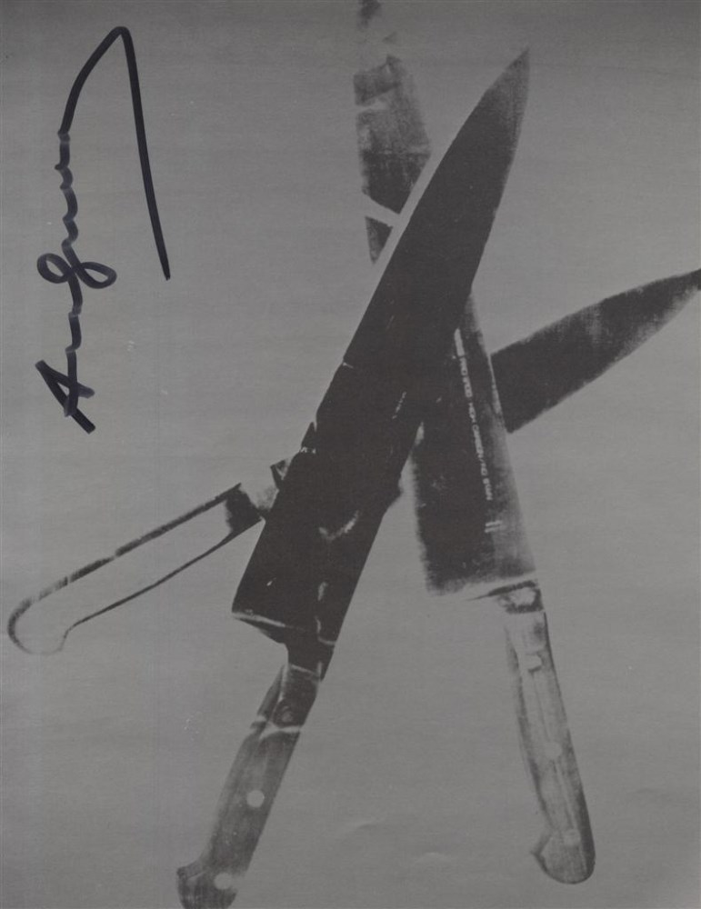 Lot #2368: ANDY WARHOL - Knives #01 - Color offset lithograph