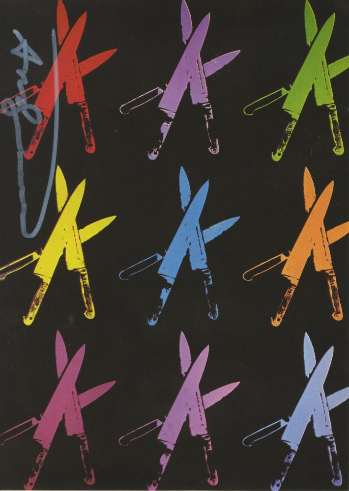 Lot #277: ANDY WARHOL - Knives #06 - Color offset lithograph