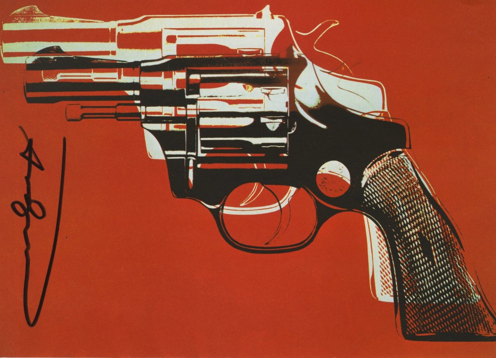 Lot #1014: ANDY WARHOL - Guns #05 - Color offset lithograph