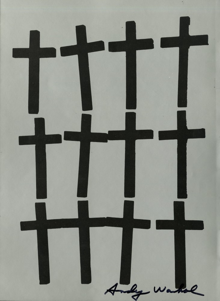 Lot #1644: ANDY WARHOL - Crosses #2 - Color lithograph