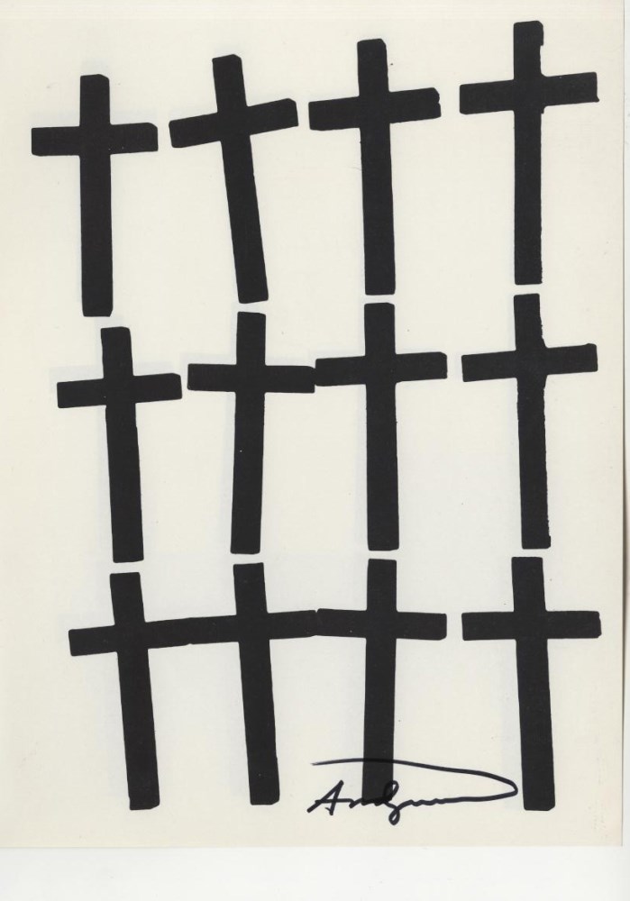 Lot #907: ANDY WARHOL - Crosses #3 - Lithograph