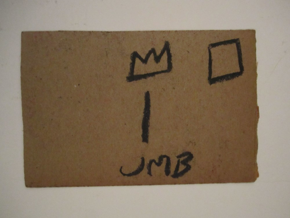 Lot #2211: JEAN-MICHEL BASQUIAT [d'apres] - Untitled (Ladder) - Acrylic (?), oil pastel, and chalk on paper