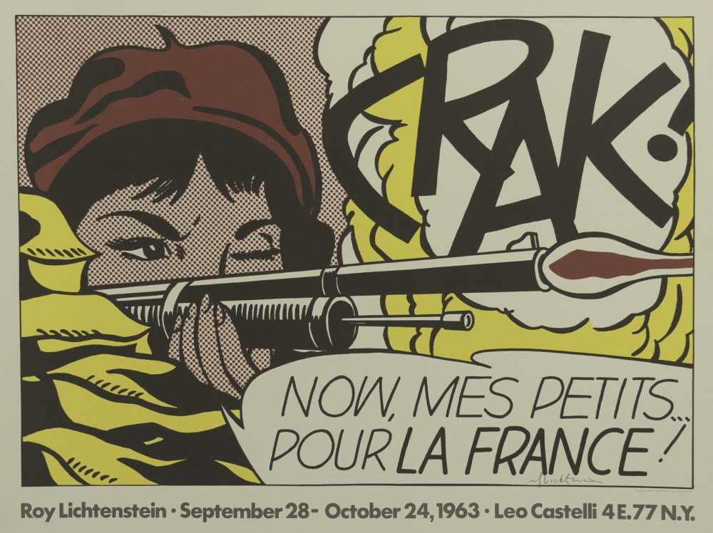 Lot #903: ROY LICHTENSTEIN - Crak! - Original color offset lithograph poster