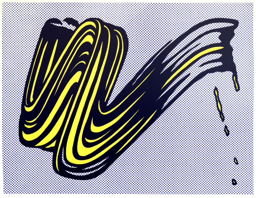Lot #77: ROY LICHTENSTEIN - Brushstroke - Original color silkscreen