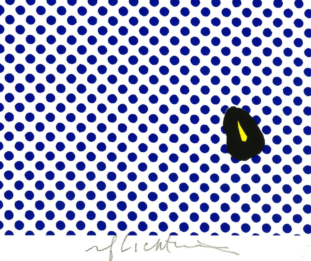 Lot #77: ROY LICHTENSTEIN - Brushstroke - Original color silkscreen