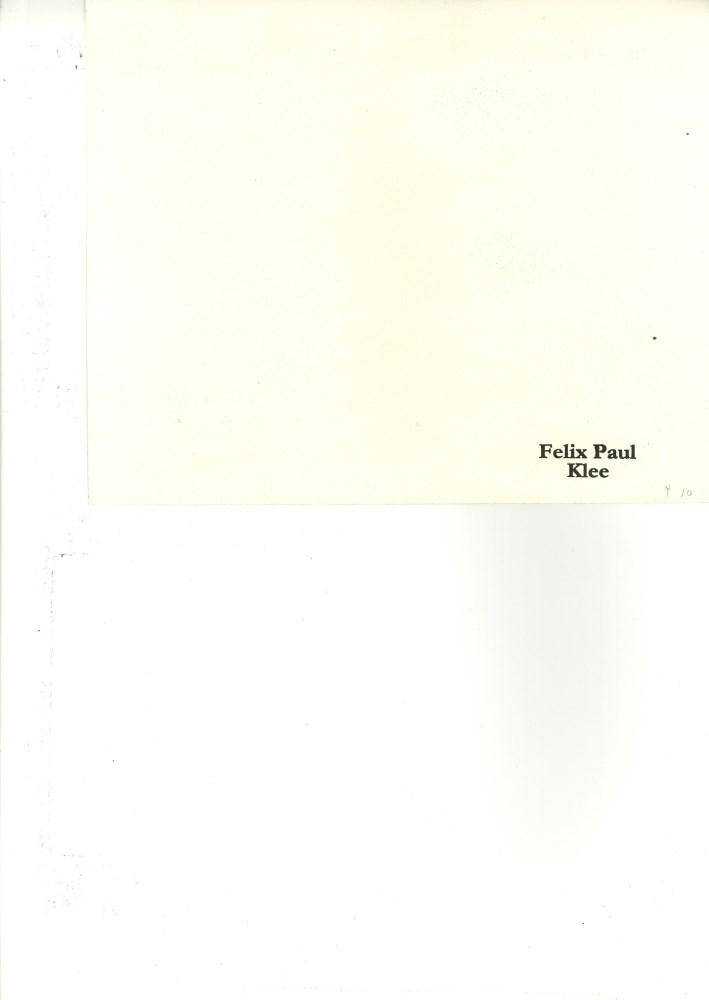 Lot #2731: PAUL KLEE - Plant and Window, Still Life ["Pflanze und Fenster - Stilleben"] - Color offset lithograph