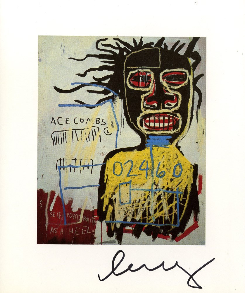 Lot #553: JEAN-MICHEL BASQUIAT - Self-Portrait as a Heel - Color offset lithograph