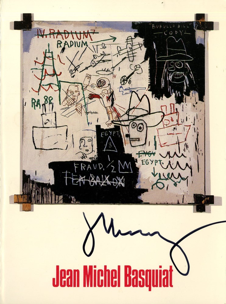Lot #1006: JEAN-MICHEL BASQUIAT - Future Sciences Versus the Man - Color offset lithograph