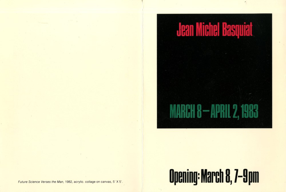 Lot #241: JEAN-MICHEL BASQUIAT - Future Sciences Versus the Man - Color offset lithograph