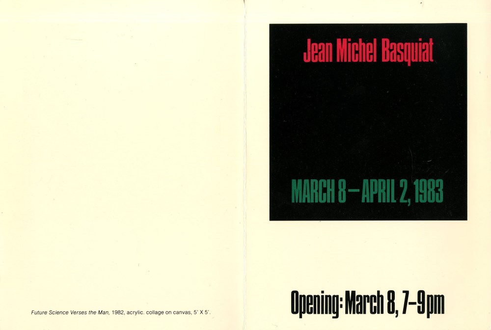 Lot #1006: JEAN-MICHEL BASQUIAT - Future Sciences Versus the Man - Color offset lithograph