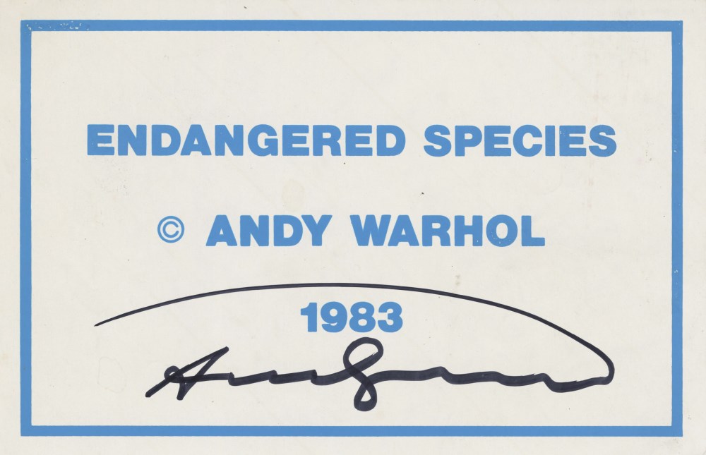 Lot #952: ANDY WARHOL - Endangered Species Suite - Color offset lithographs