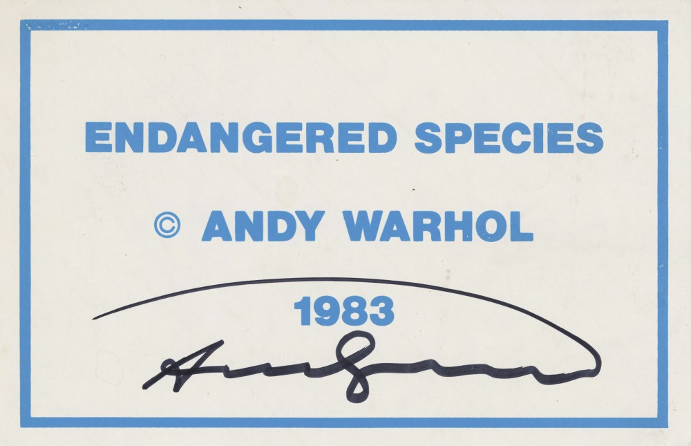 Lot #950: ANDY WARHOL - Endangered Species Suite - Color offset lithographs