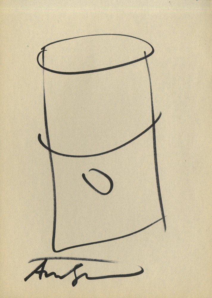 Lot #856: ANDY WARHOL - Campbell's Soup Can #2 - Marker drawing on paper