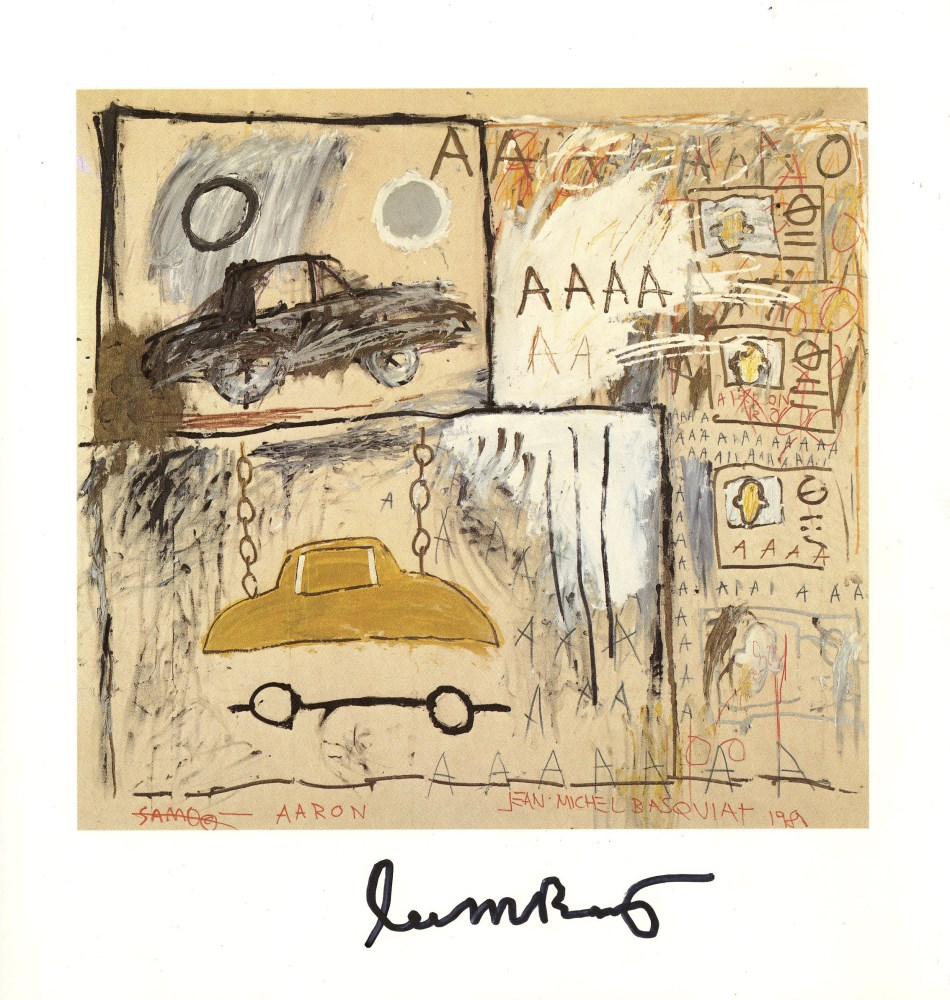 Lot #82: JEAN-MICHEL BASQUIAT - Cadillac Moon - Color offset lithograph