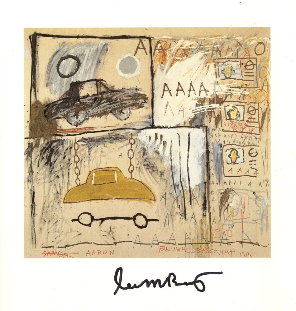 Lot #2277: JEAN-MICHEL BASQUIAT - Cadillac Moon - Color offset lithograph