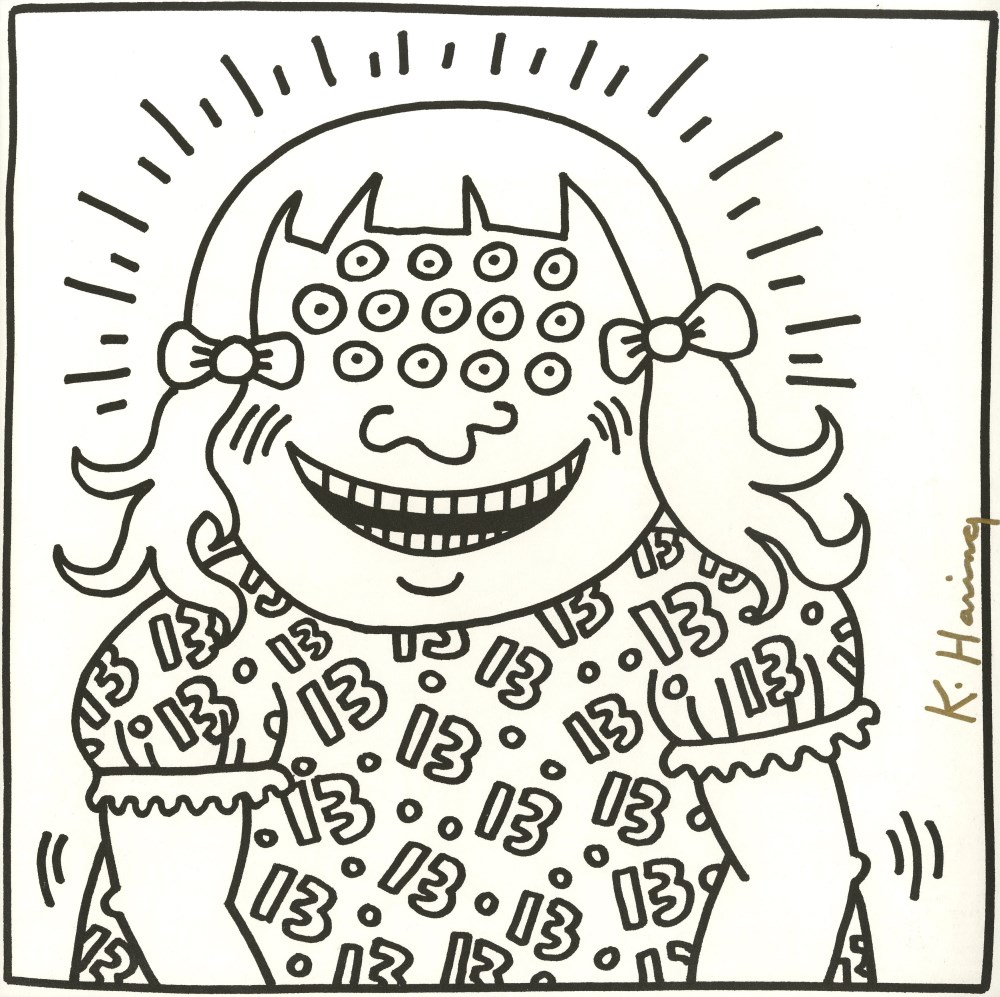 Lot #3142: KEITH HARING - Thirteen Eyes - Lithograph