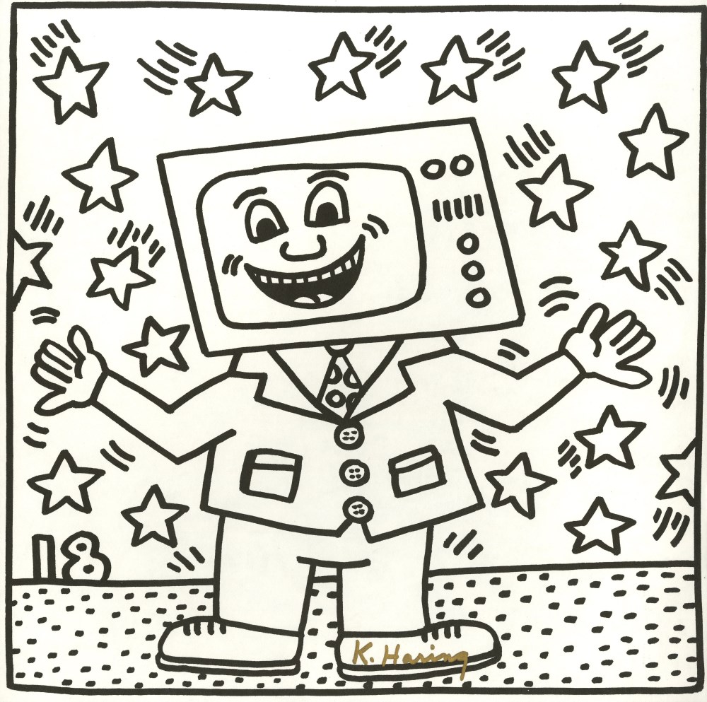 Lot #943: KEITH HARING - Eighteen Stars - Lithograph