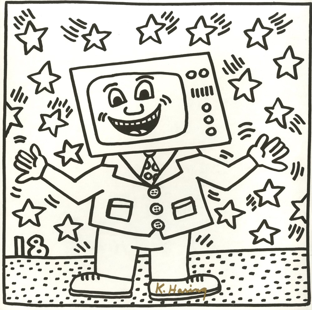 Lot #163: KEITH HARING - Eighteen Stars - Lithograph
