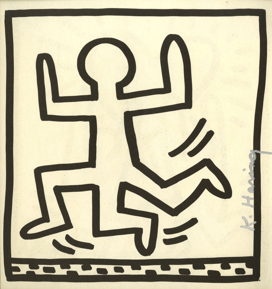 Lot #1428: KEITH HARING - Three Legged Man - Original vintage lithograph