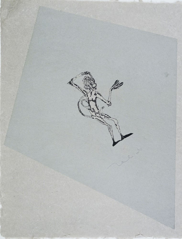 Lot #1859: FRANCISCO TOLEDO - Chango - Original color stencil cut with watercolor