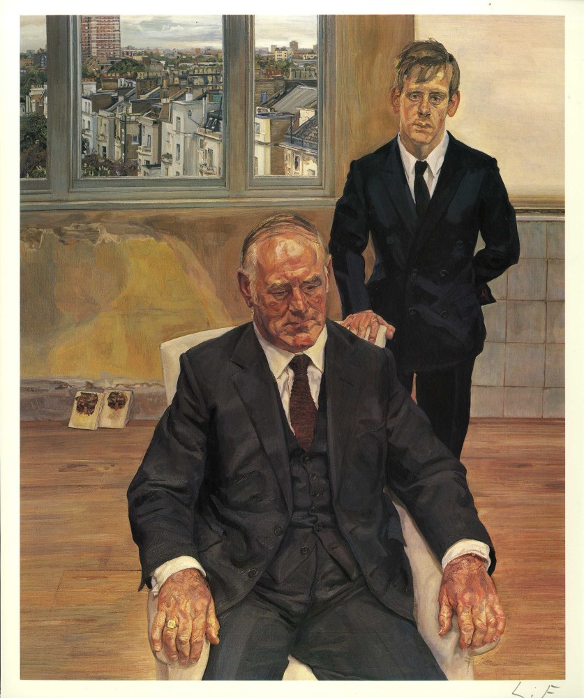 Lot #2199: LUCIAN FREUD - Two Irishmen in W11 - Color offset lithograph
