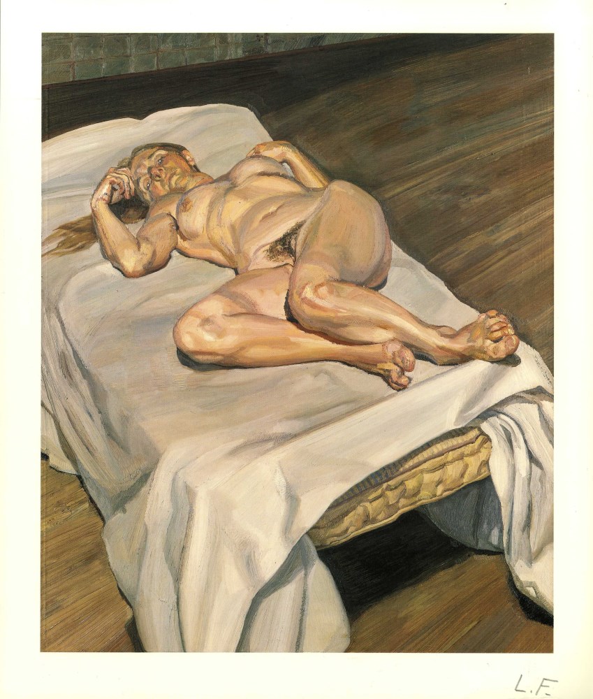 Lot #2600: LUCIAN FREUD - Night Portrait II - Color offset lithograph