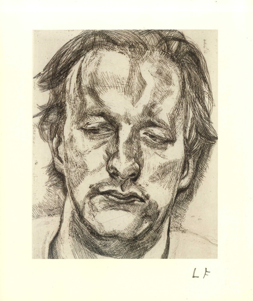 Lot #1021: LUCIAN FREUD - Head of a Man - Offset lithograph [following the original etching]